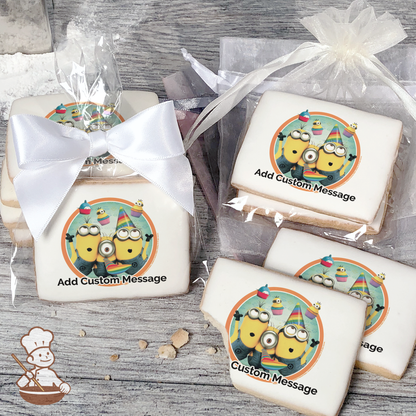 Despicable Me Party Time Custom Message Cookies (Rectangle)