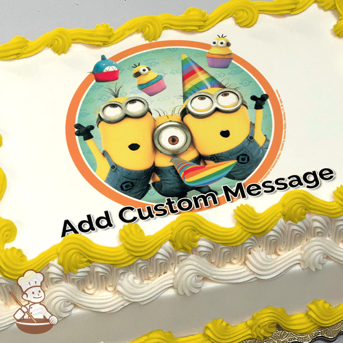 Despicable Me Party Time Photo Cake