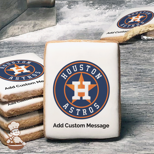 MLB Houston Astros Custom Message Cookies (Rectangle)