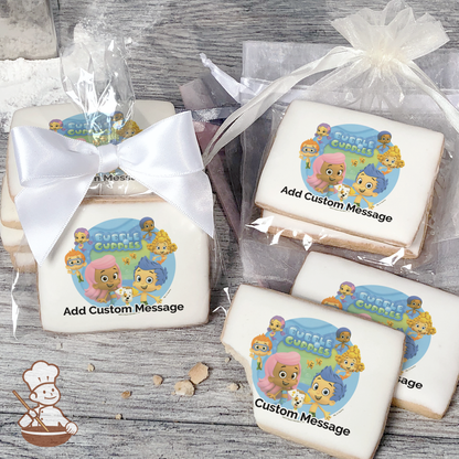 Bubble Guppies Gil and Molly Custom Message Cookies (Rectangle)