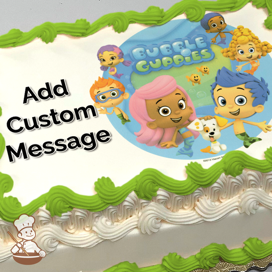 Bubble Guppies Gil and Molly Photo Cake