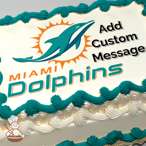 NFl Miami Dolphins Photo Cake