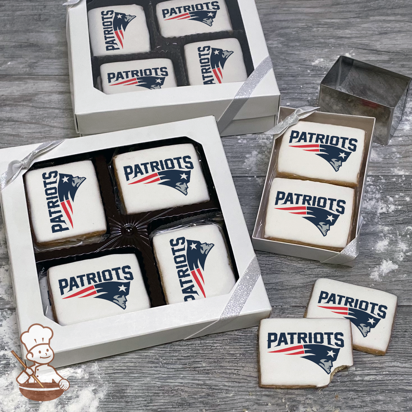 NFL New England Patriots Cookie Gift Box (Rectangle)