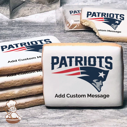 NFL New England Patriots Custom Message Cookies (Rectangle)