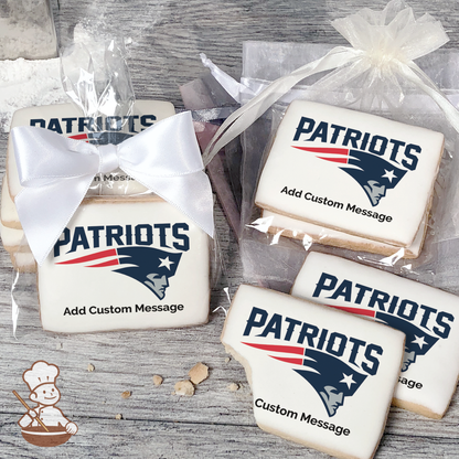 NFL New England Patriots Custom Message Cookies (Rectangle)