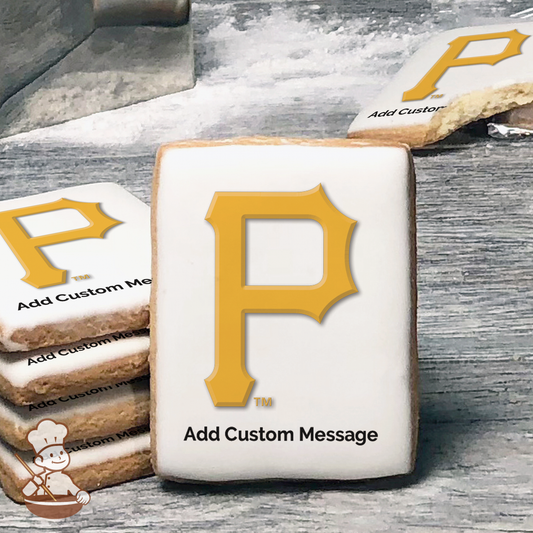 MLB Pittsburg Pirates Custom Message Cookies (Rectangle)