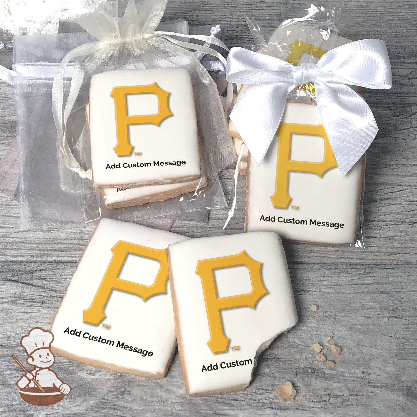 MLB Pittsburg Pirates Custom Message Cookies (Rectangle)
