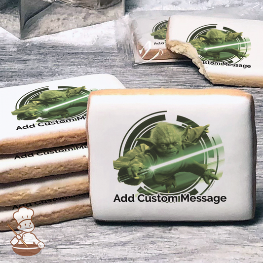 Star Wars Yoda Custom Message Cookies (Rectangle)