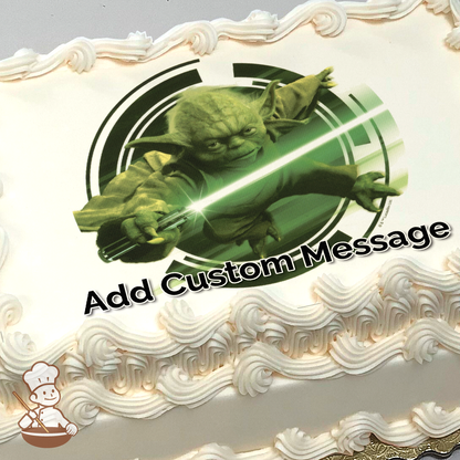 Star Wars Yoda Photo Cake
