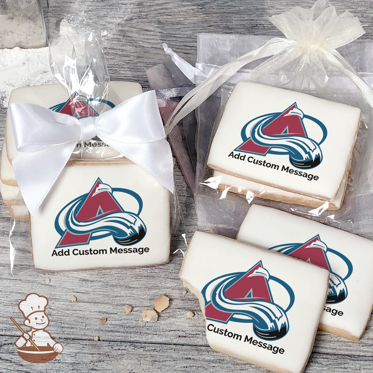 NHL Colorado Avalanche Custom Message Cookies (Rectangle)