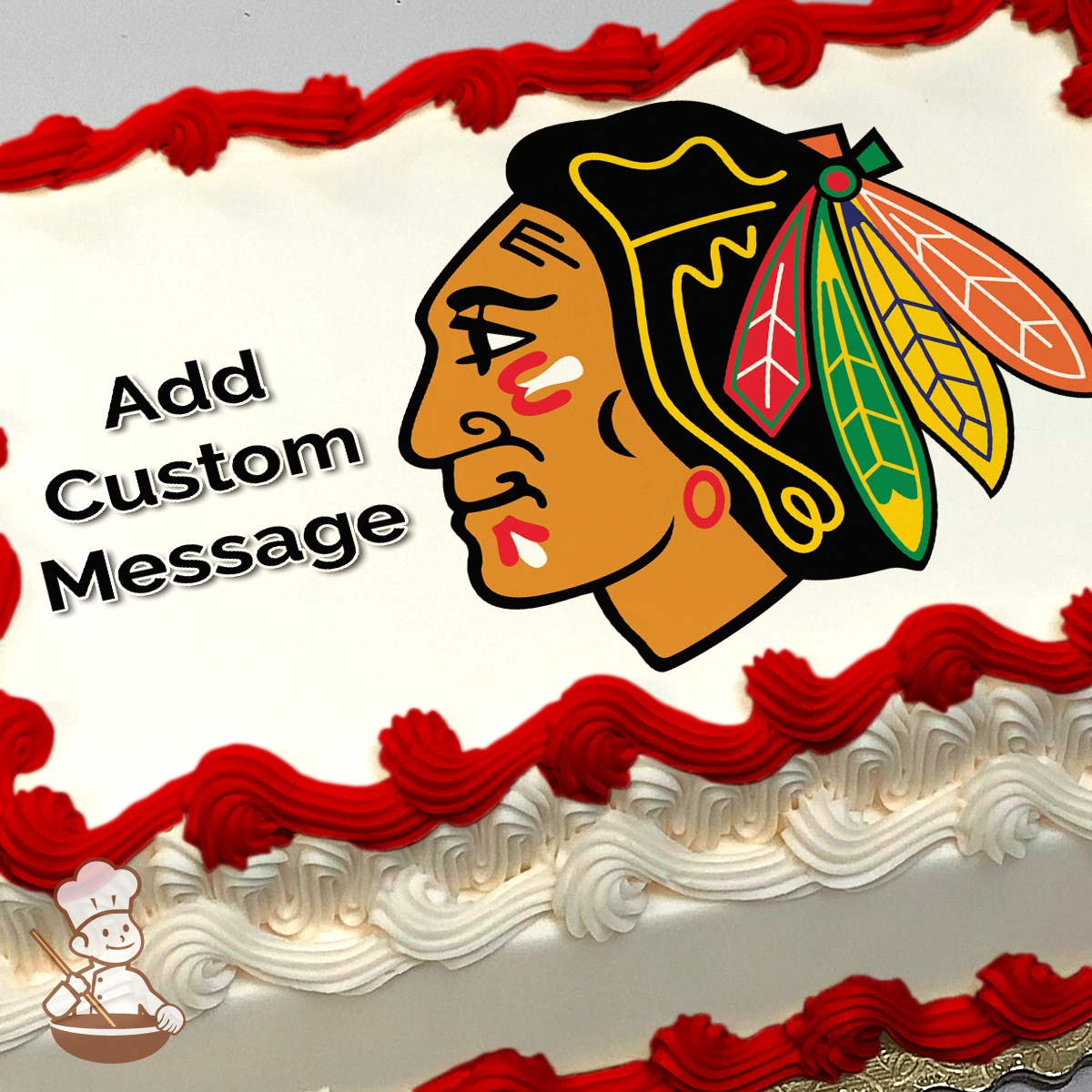 NHL Chicago Blackhawks Photo Cake