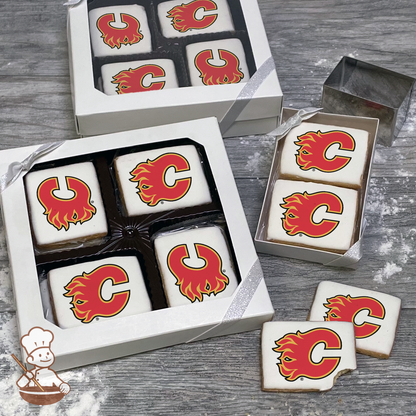 NHL Calgary Flames Cookie Gift Box (Rectangle)