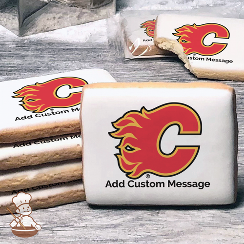 NHL Calgary Flames Custom Message Cookies (Rectangle)