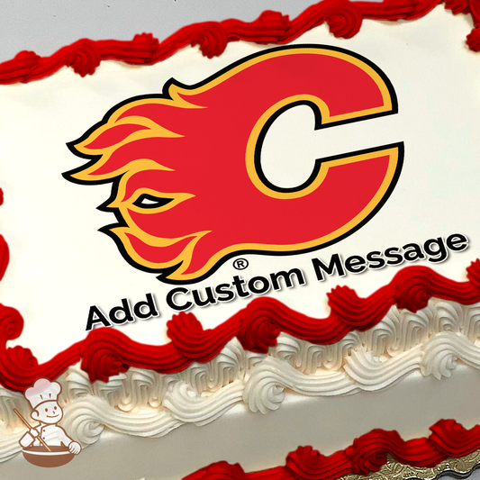 NHL Calgary Flames Photo Cake