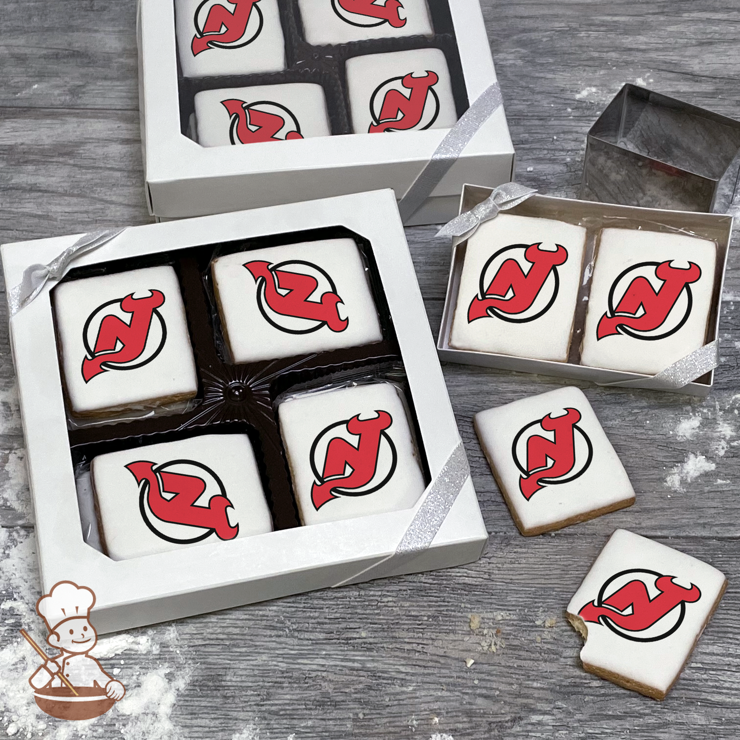 NHL New Jersey Devils Cookie Gift Box (Rectangle)