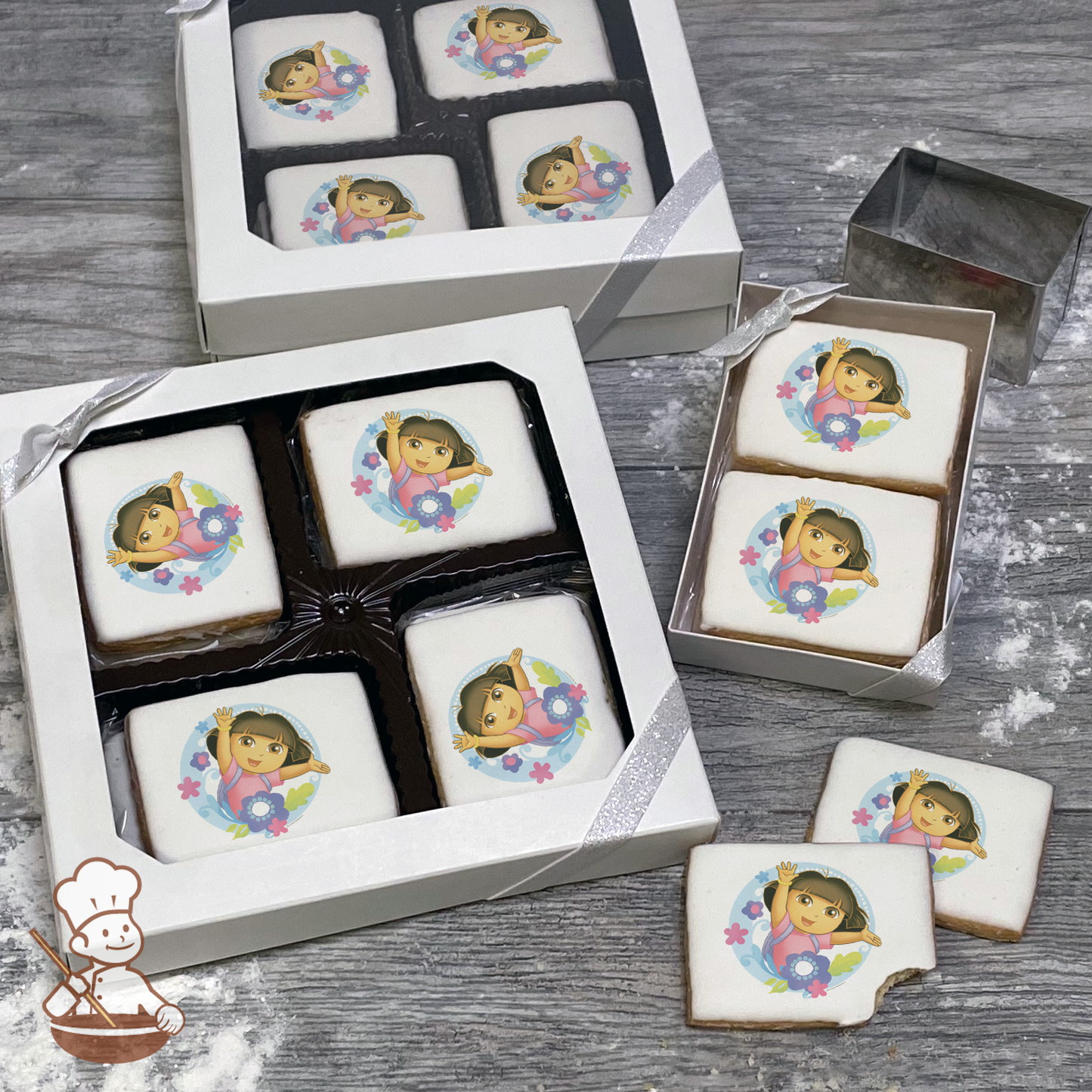 Dora the Explorer Flowers Cookie Gift Box (Rectangle)