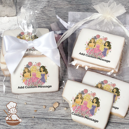 Barbie Glitter Party Custom Message Cookies (Rectangle)