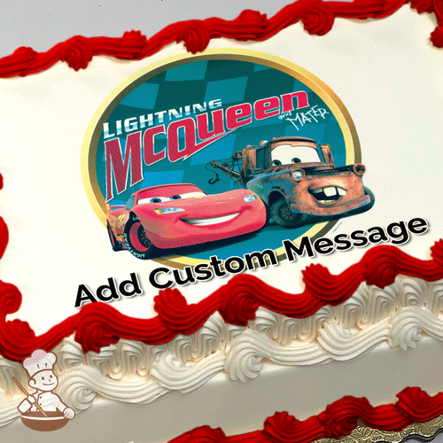 Cars Victory Lane Photo Cake