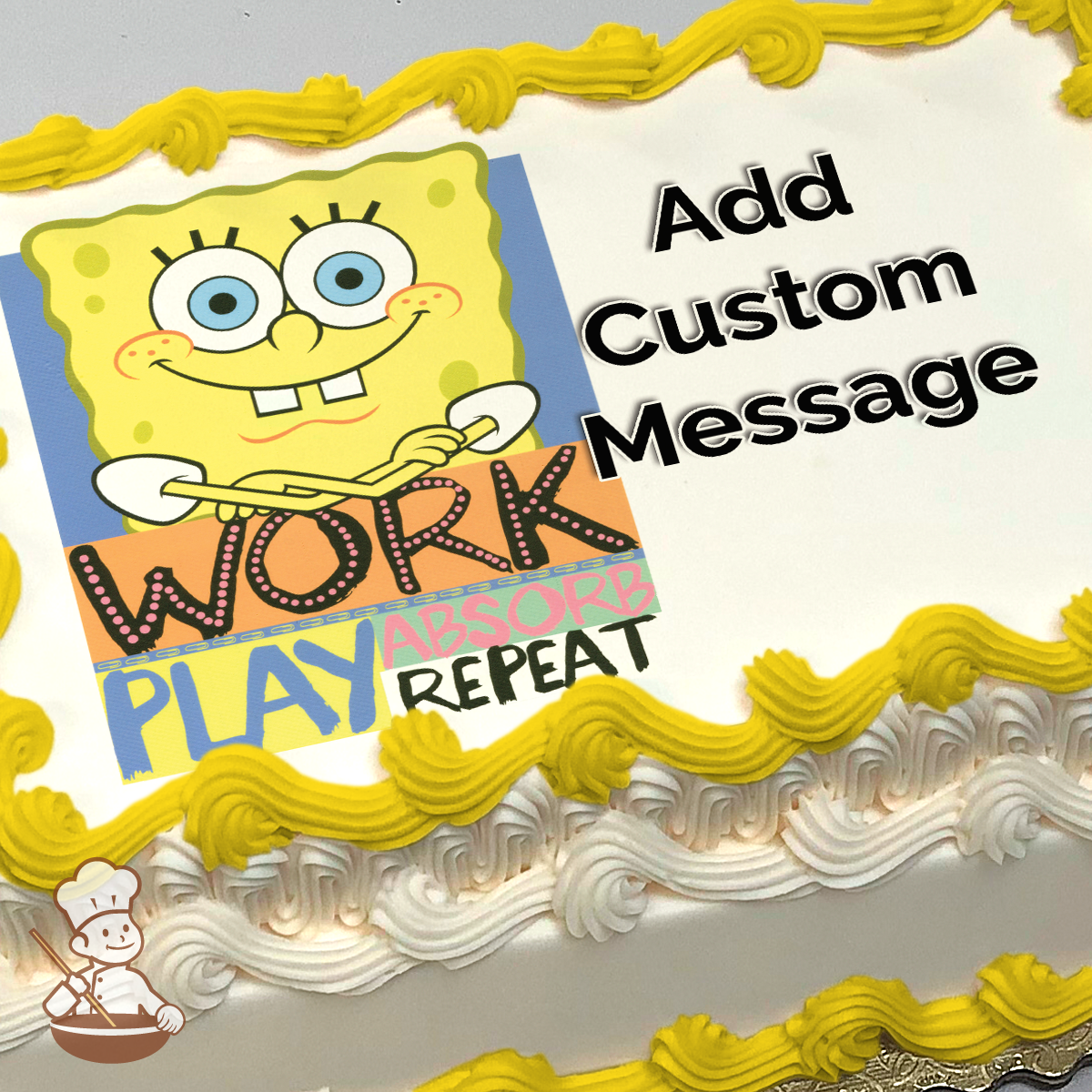 Spongebob Work SpongeBob SquarePants Work and Play Photo Cake | Freedom Bakery