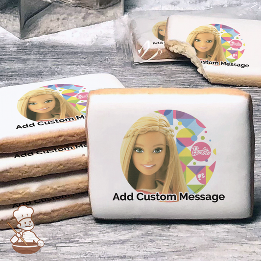 Barbie Sparkle Custom Message Cookies (Rectangle)
