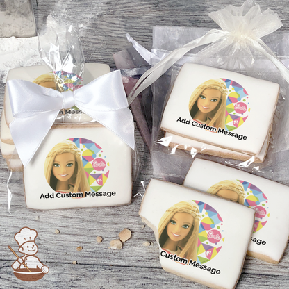 Barbie Sparkle Custom Message Cookies (Rectangle)