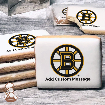 NHL Boston Bruins Custom Message Cookies (Rectangle)