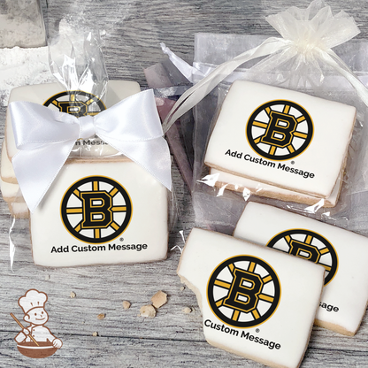 NHL Boston Bruins Custom Message Cookies (Rectangle)