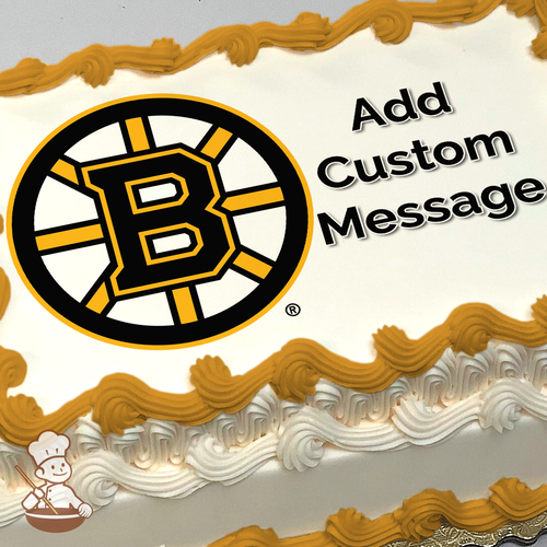 NHL Boston Bruins Photo Cake