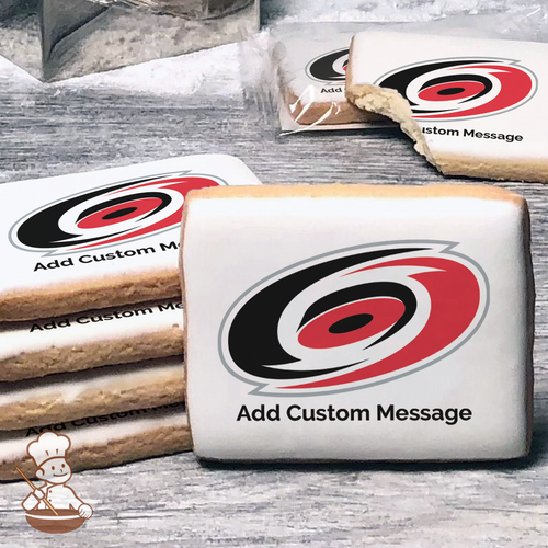 NHL Carolina Hurricanes Custom Message Cookies (Rectangle)