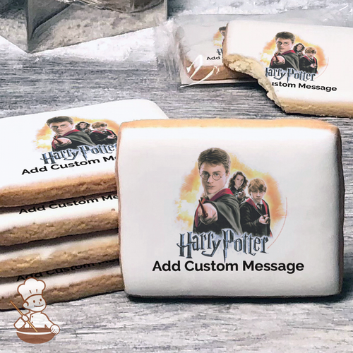 Harry Potter Wands Custom Message Cookies (Rectangle)