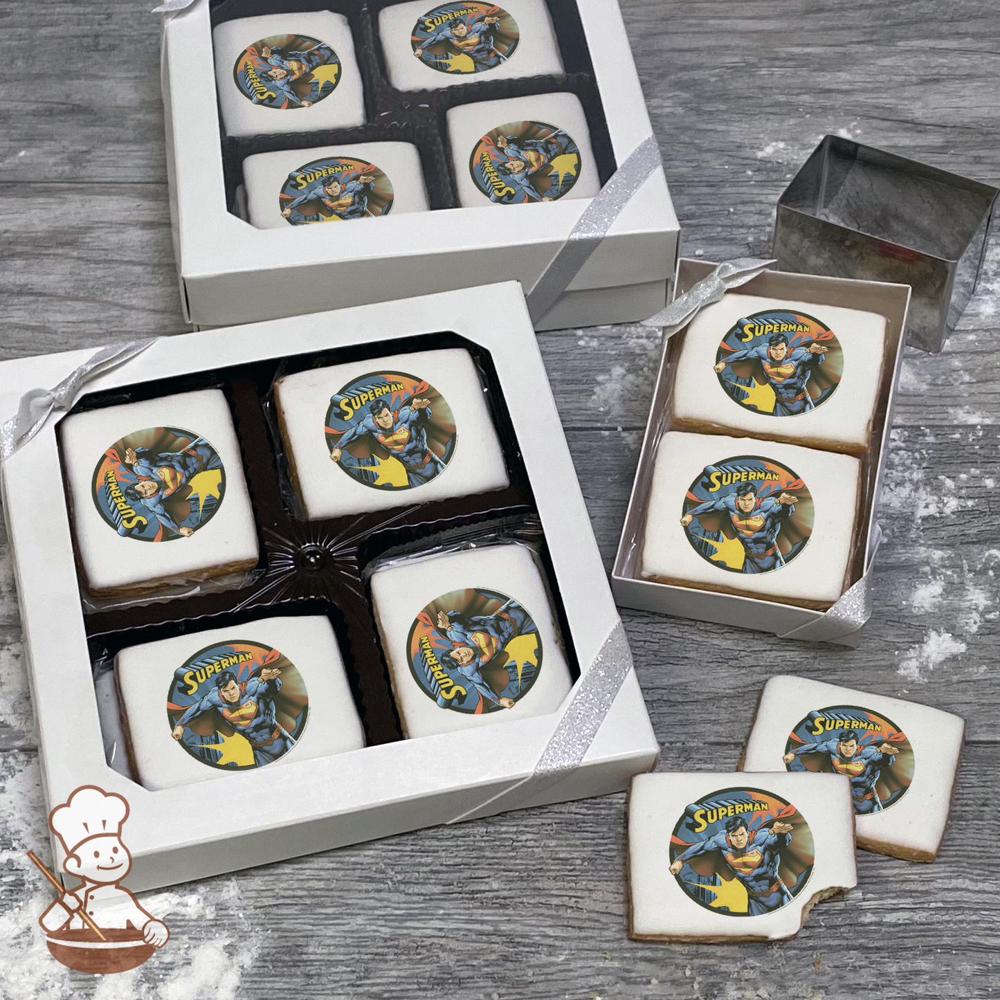 Superman Up Up and Away Cookie Gift Box (Rectangle)
