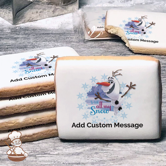 Frozen Olaf With All My Snow Custom Message Cookies (Rectangle)