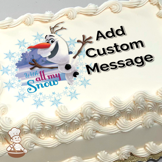 Frozen Olaf With All My Snow Photo Cake