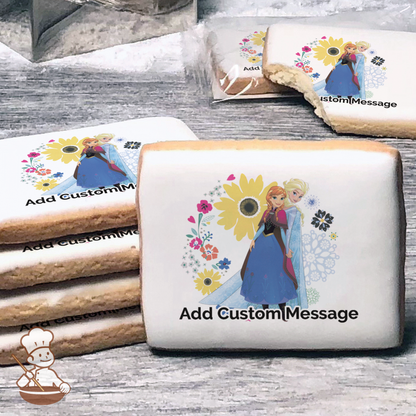Frozen Beautiful Sisters Custom Message Cookies (Rectangle)