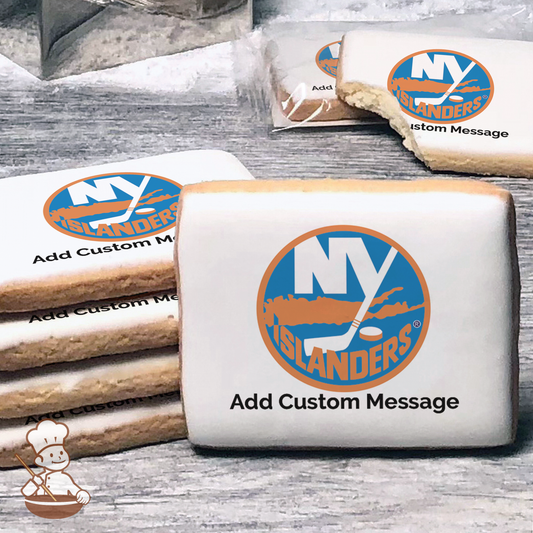 NHL New York Islanders Custom Message Cookies (Rectangle)