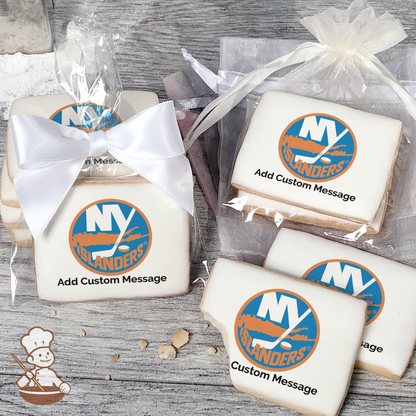 NHL New York Islanders Custom Message Cookies (Rectangle)