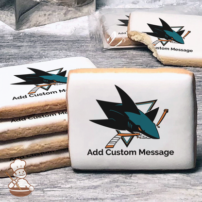 NHL San Jose Sharks Custom Message Cookies (Rectangle)