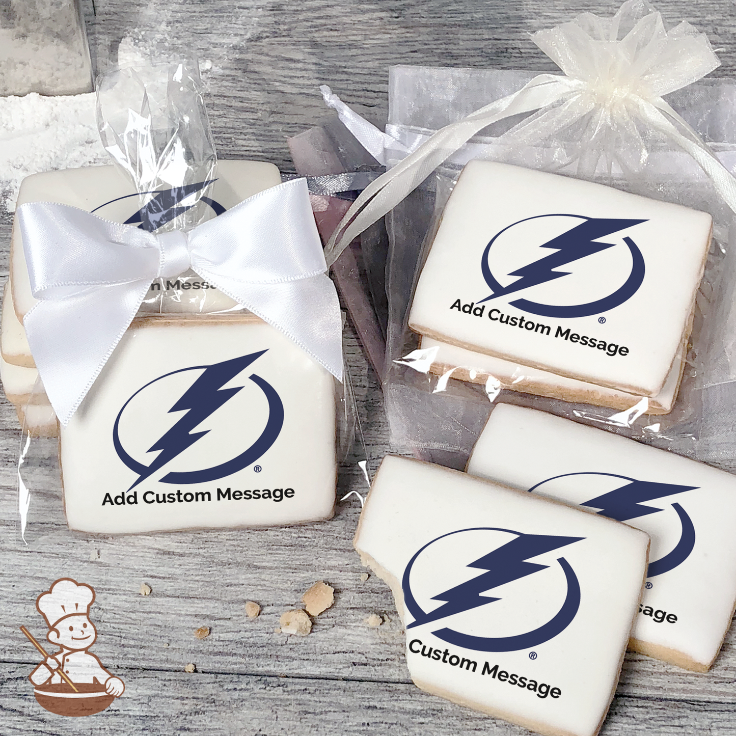 NHL Tampa Bay Lightning Custom Message Cookies (Rectangle)
