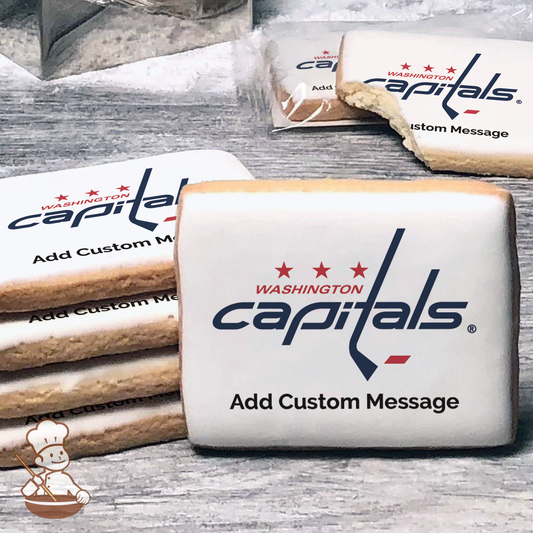 NHL Washington Capitals Custom Message Cookies (Rectangle)