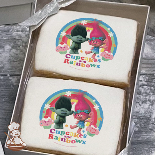 Trolls Cupcakes and Rainbows Cookie Gift Box (Rectangle)
