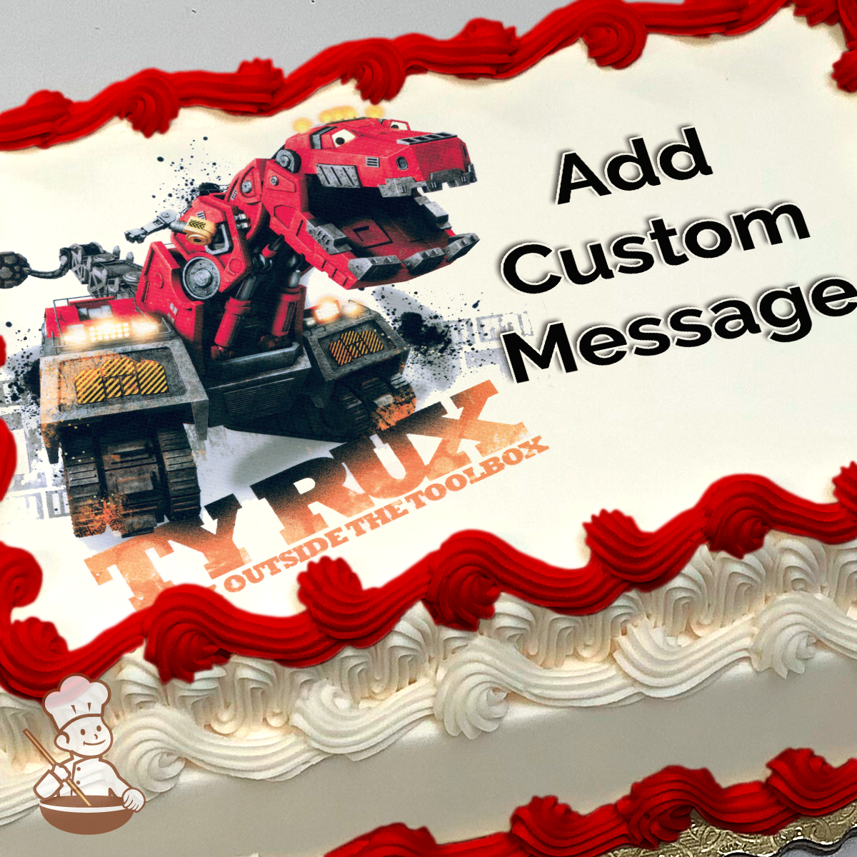Dinotrux Outside the Toolbox Photo Cake