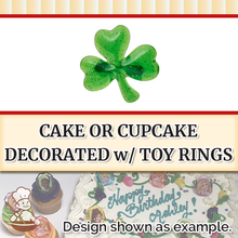 Load image into Gallery viewer, Shamrock Puff Glitter Rings (free design)