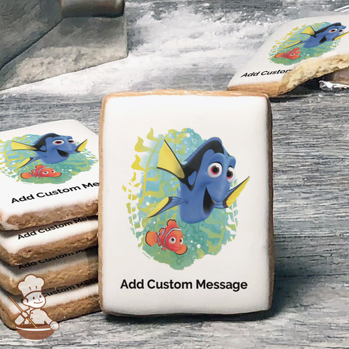 Finding Dory Ocean Here We Come Custom Message Cookies (Rectangle)