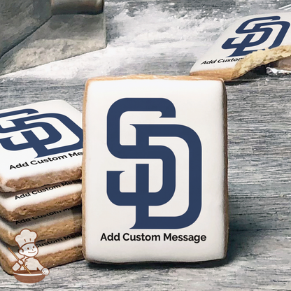 MLB San Diego Padres Custom Message Cookies (Rectangle)