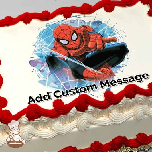 Marvels Ultimate Spider-Man Gotcha Photo Cake