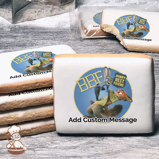 Zootopia Best Bunny Friend Custom Message Cookies (Rectangle)