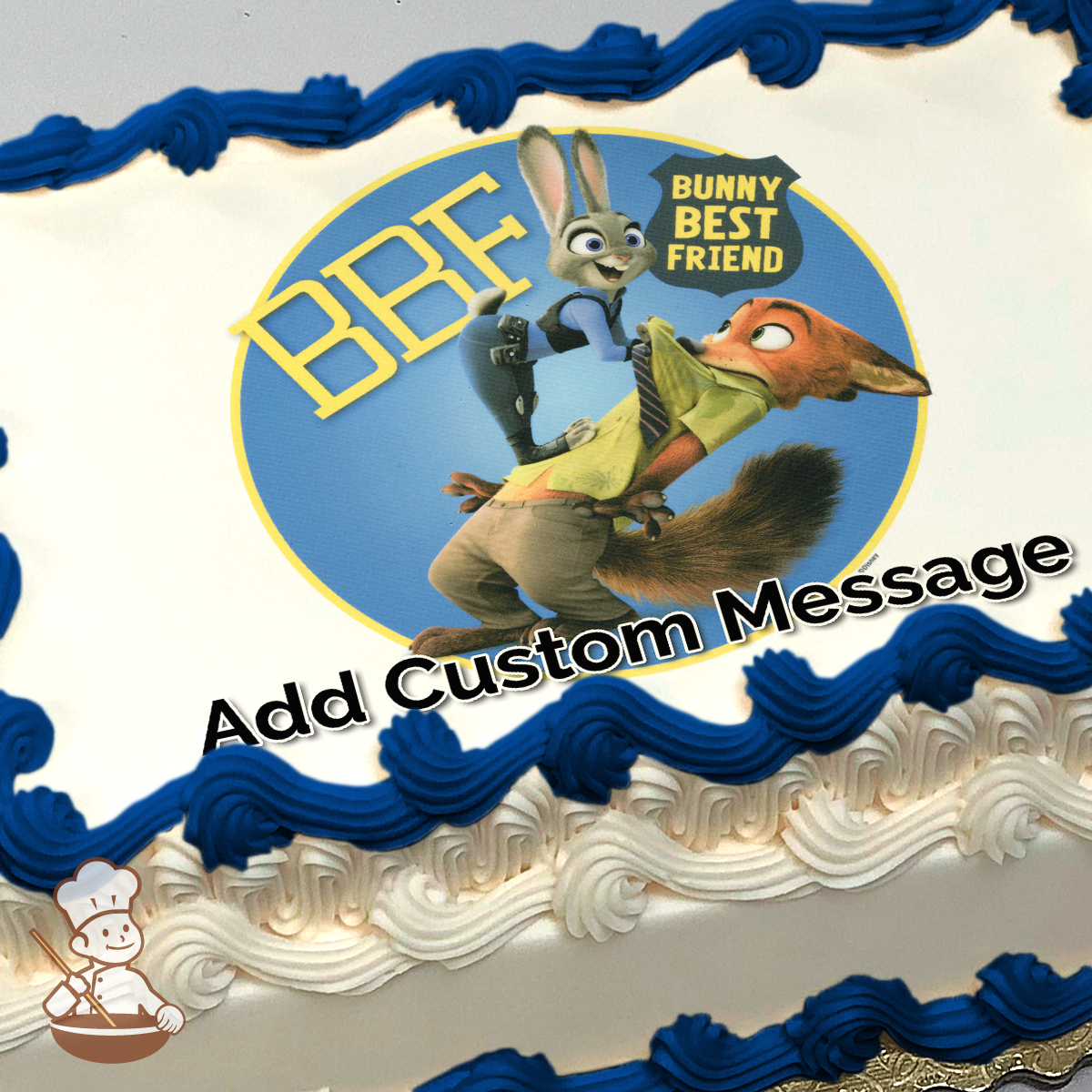 Zootopia Best Bunny Friend Photo Cake