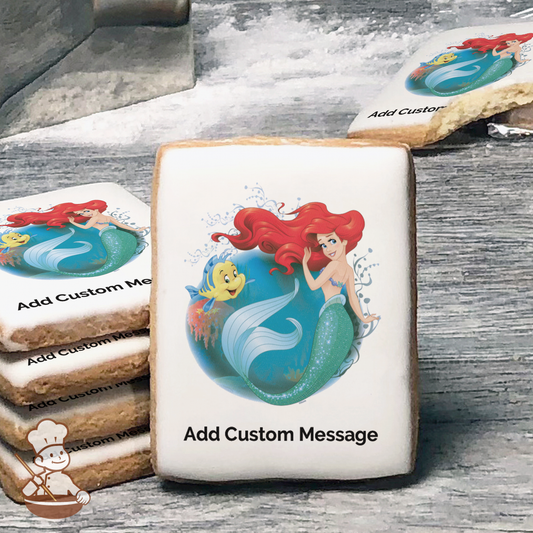 Disney Princess Little Mermaid Make a Splash Custom Message Cookies (Rectangle)
