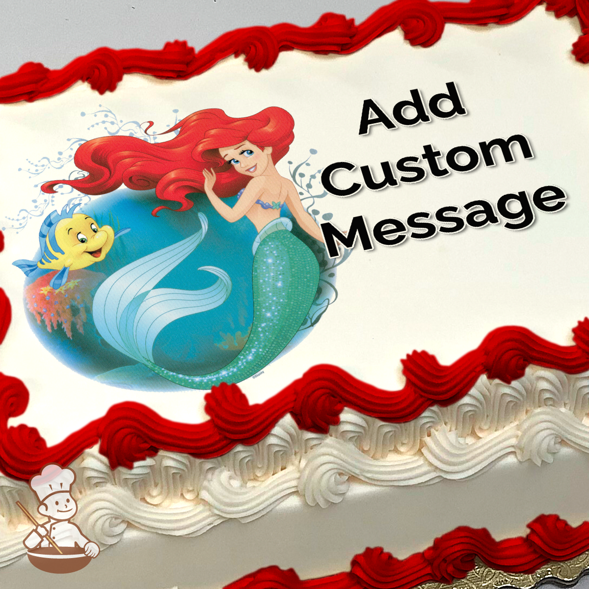 Disney Princess Little Mermaid Make a Splash Photo Cake