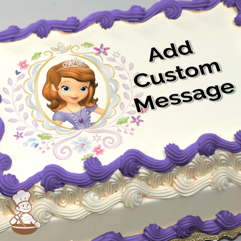 Sofia the First Springtime Enhancia Photo Cake